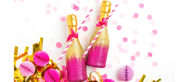 Mini champagne bottles