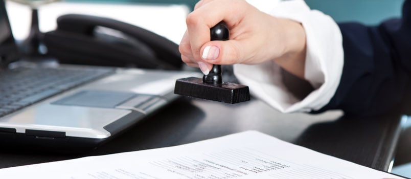 closeup of a legal document