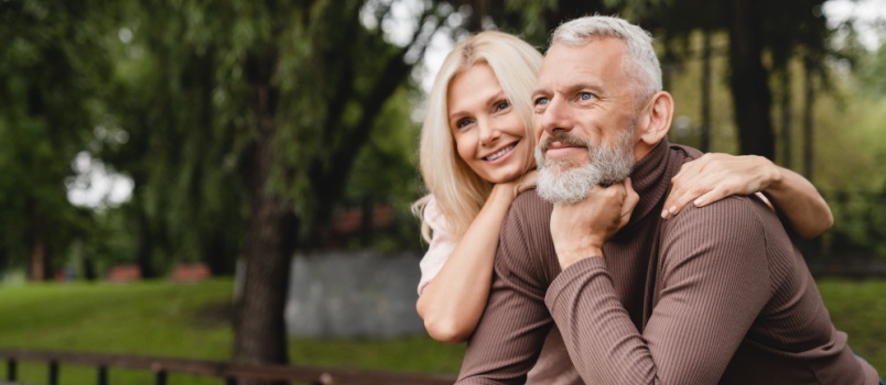 Lovely couple posing together