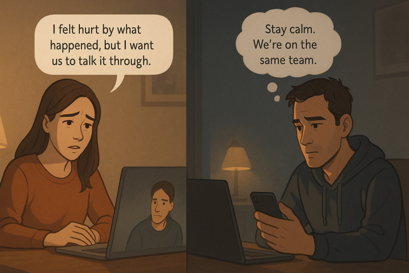 Couple unhappy due to distance