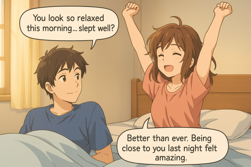 Soft morning light in the bedroom