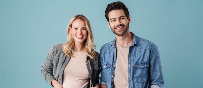 Young smiling couple