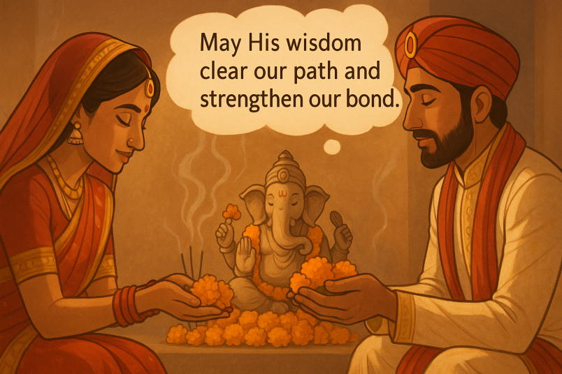 Hindu-marriage-Ganesh-puja