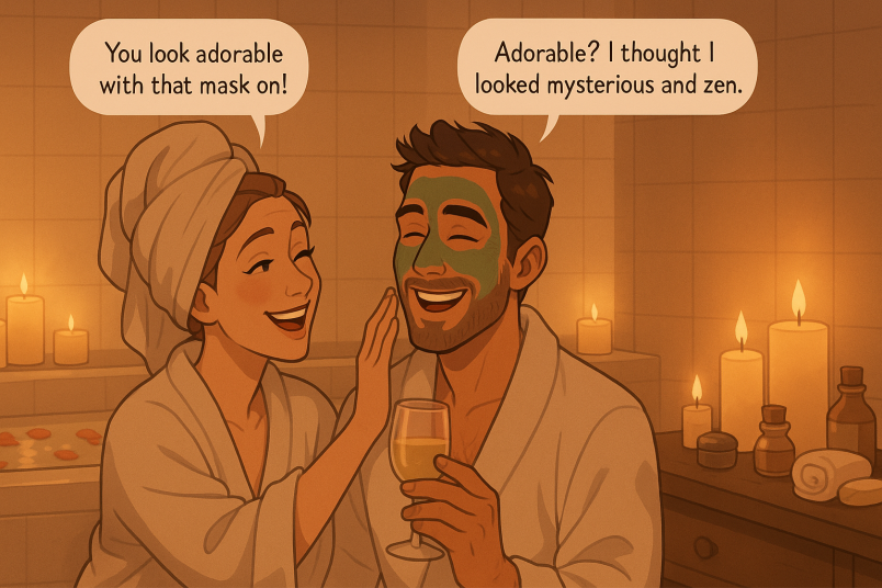 Romantic home spa night