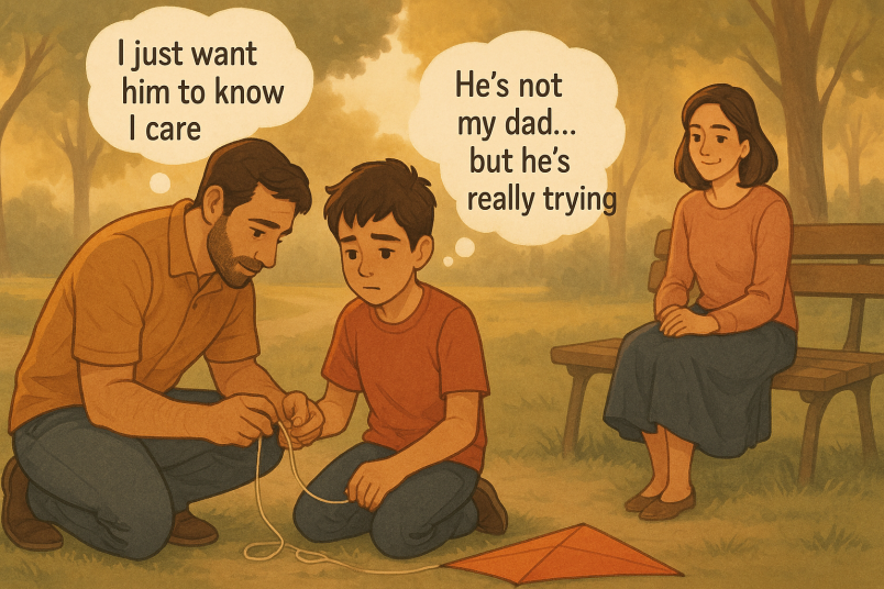 Stepdad bonding moment