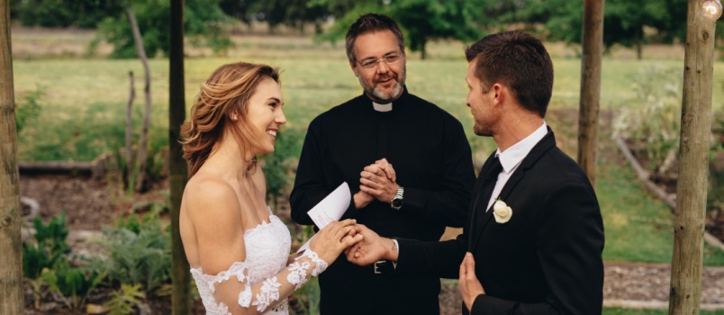 Newly couple getting married