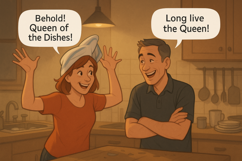 Couple having funny moments