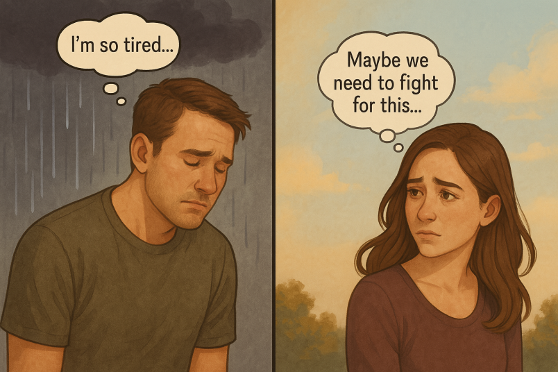 Couple having trouble in relationship