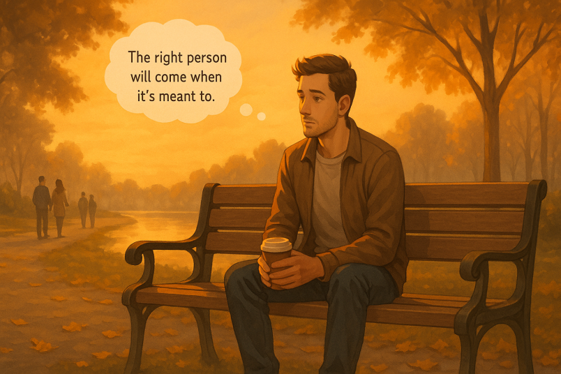 Peaceful reflection moment