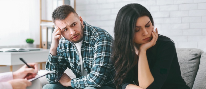 Couple sitting having therapy session