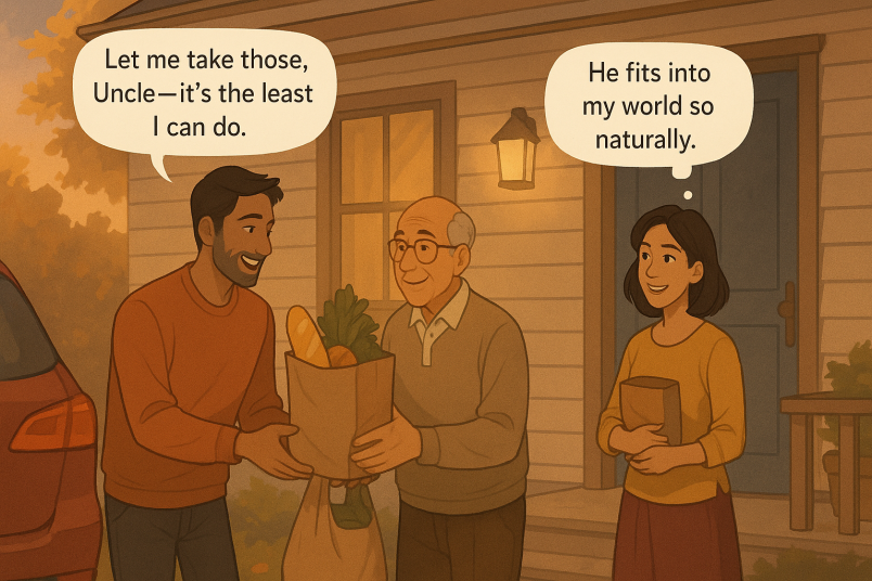 Partner helping parents