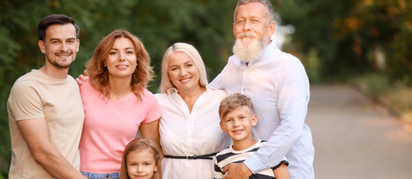 Happy complete family