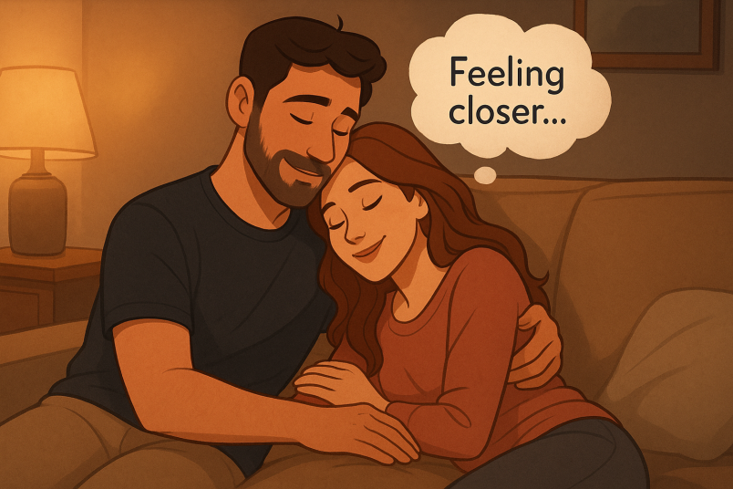 Couples feeling closer