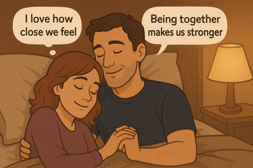 Couple hugging