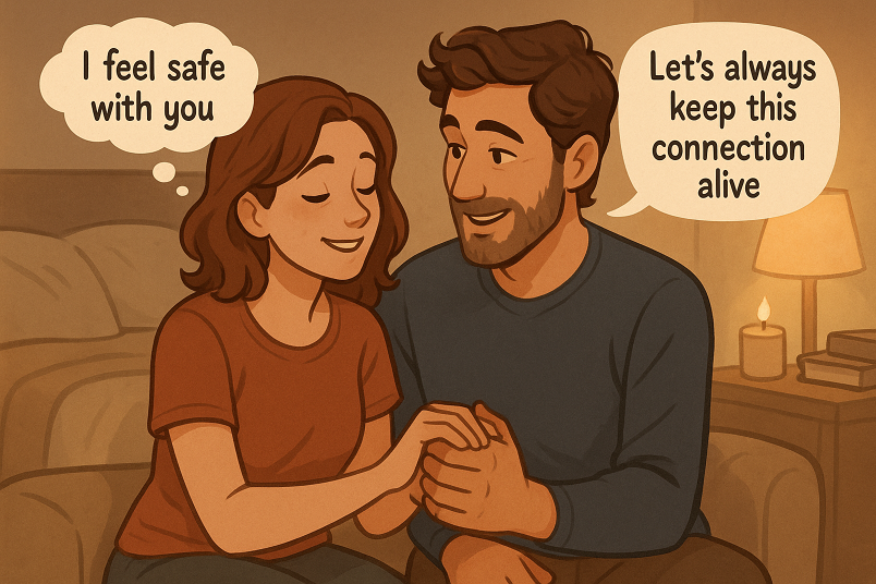 Couple setting emotional goals