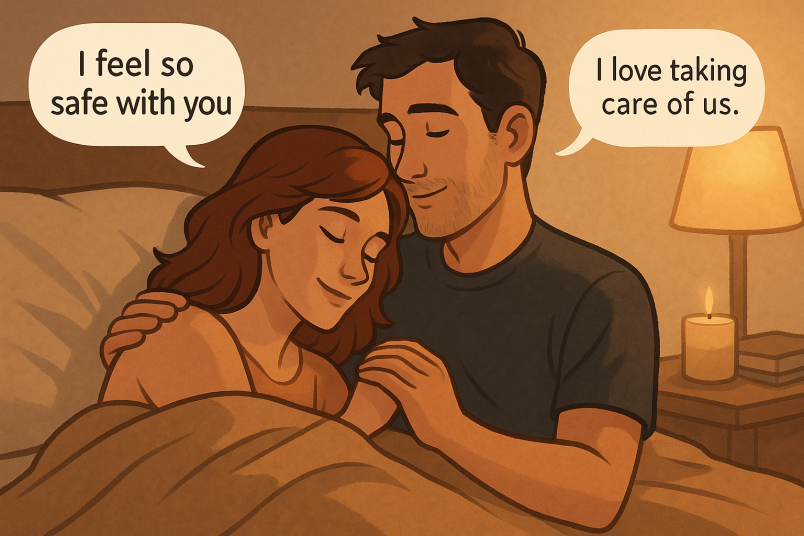 Couple taking rest