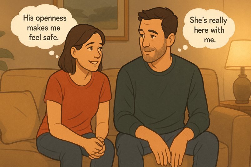 Couple having heartfelt talk