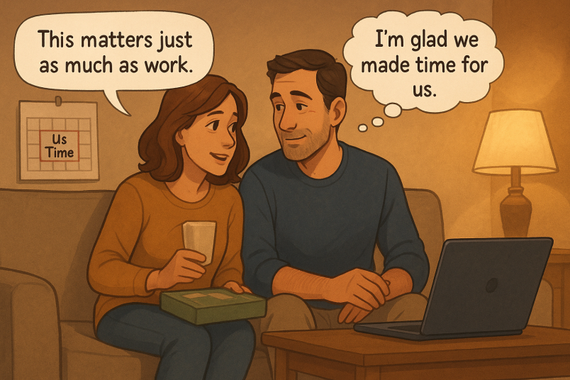 Couple taking out time