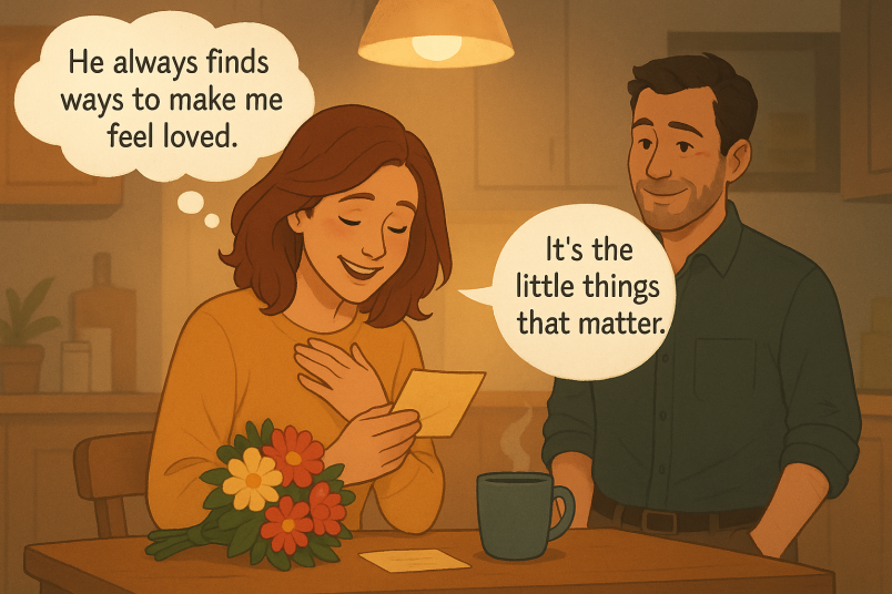 Man surprising his partner