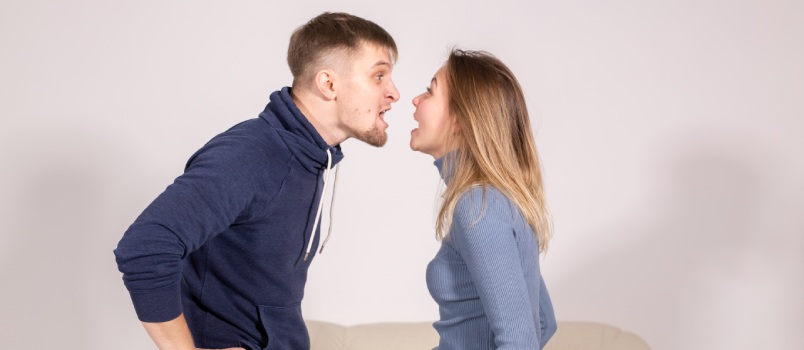 Couple arguing with each other