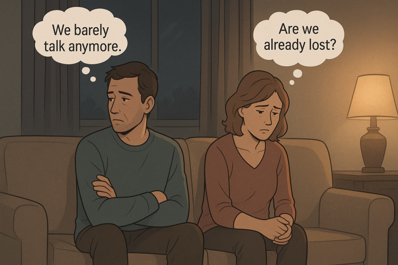 Unhappy couple