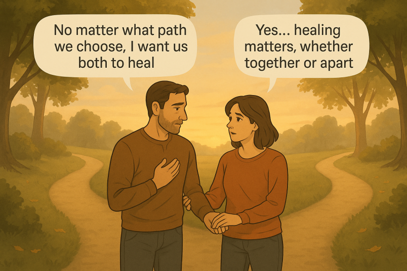 Couple on a healing journey