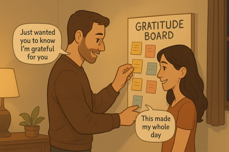 Grateful loving couple