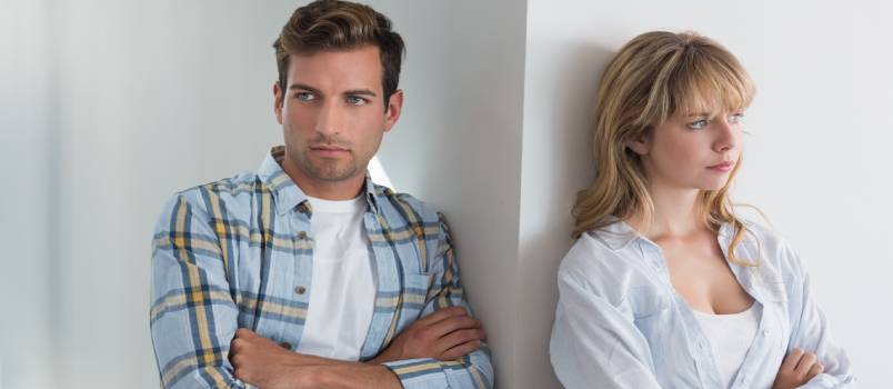 couple not talking to each other