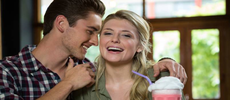 couple enjoying with each other