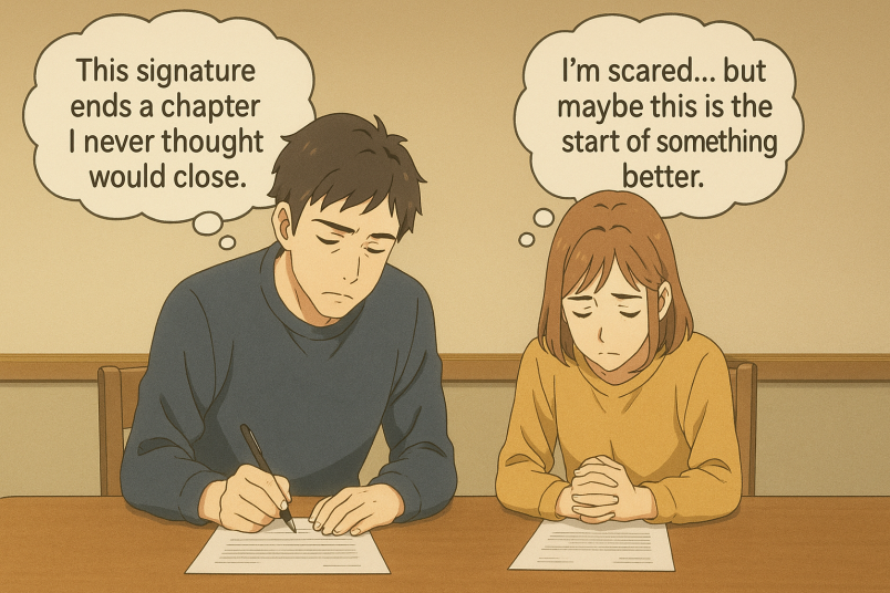 Signing the Divorce Papers