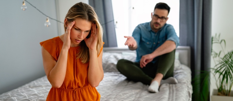 Couple thinking about relationship problems
