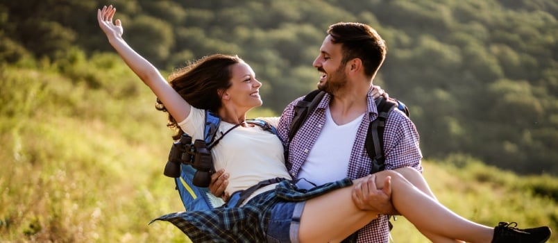 couple hiking together