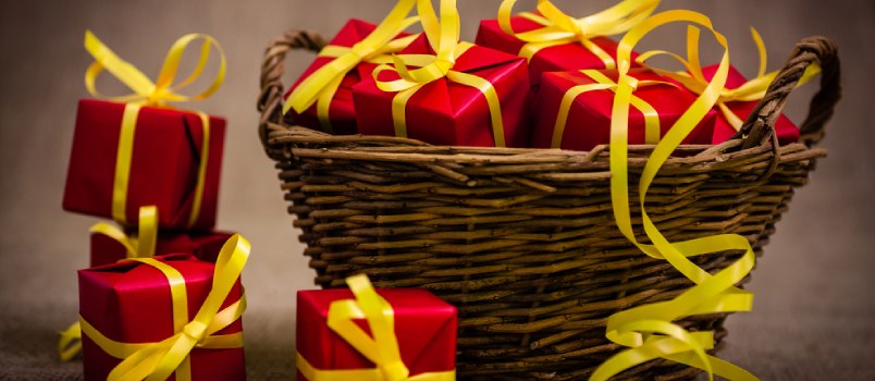 Lots of gifts in a basket