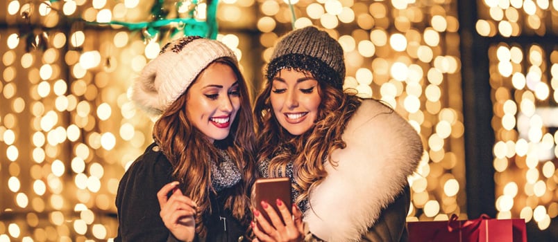 Lesbian couple gigling