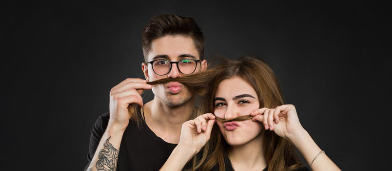 couple goofing tigether