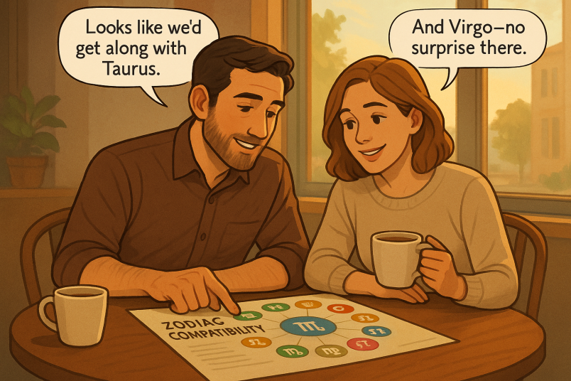 Couple having coffee