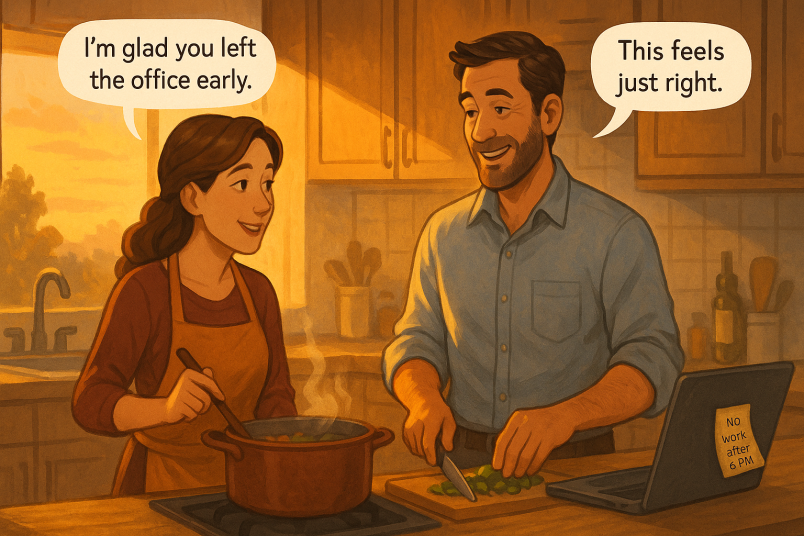 Couple in a healthy environment