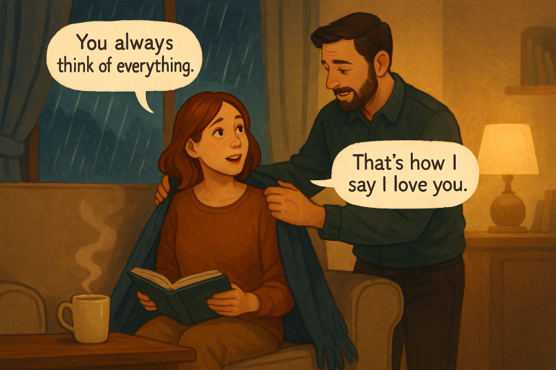 Couple showing affection