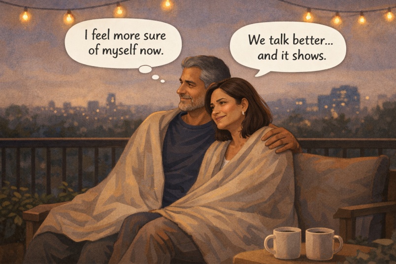 Quiet mature intimacy