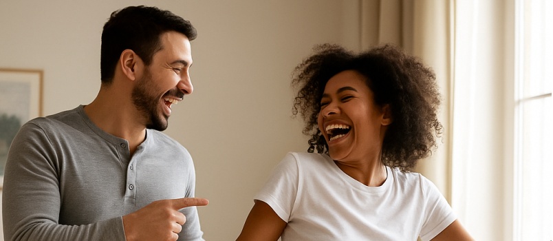 Young couple dancing together