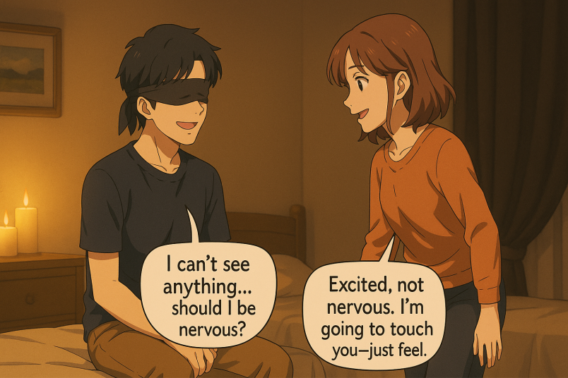 Blindfolded Bedroom Surprise