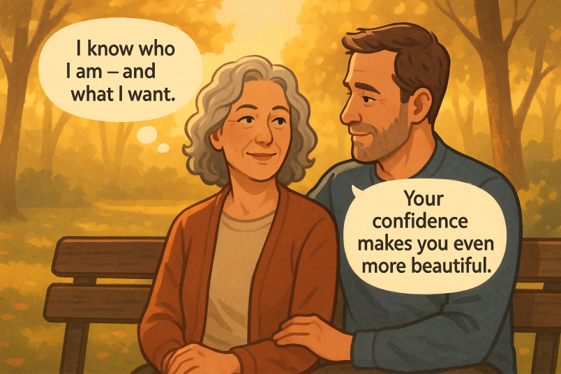 Confident park moment