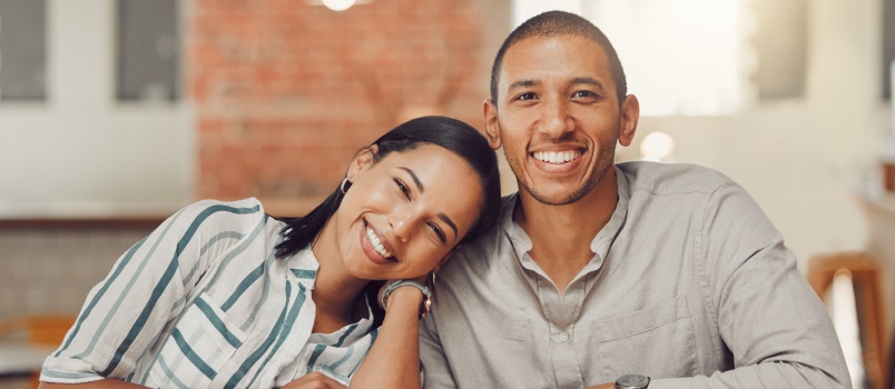 Young couple on first date