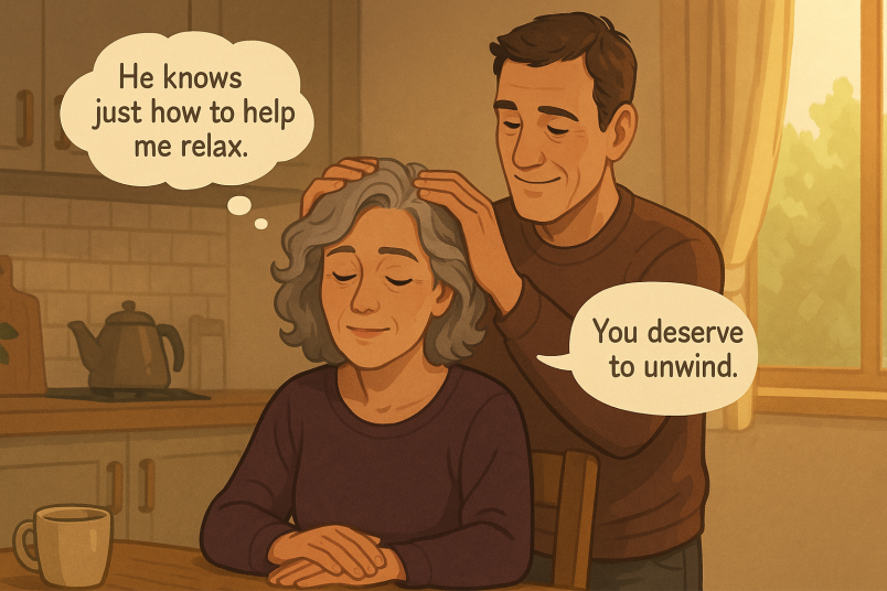 Relaxing head massage