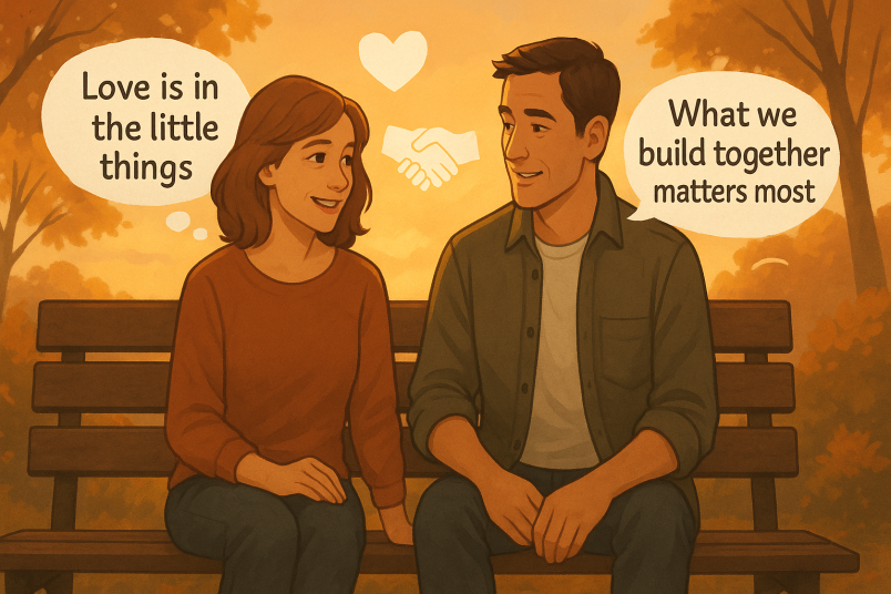 Couple sitting in the park