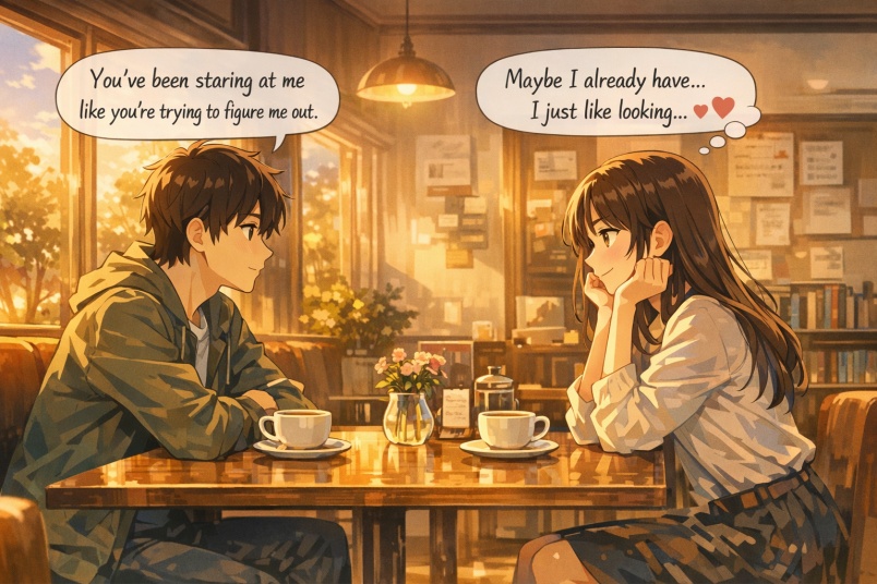 Lingering eye contact