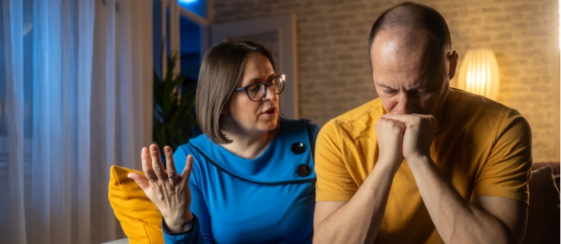 Young couple having problem in relationship