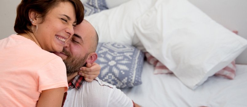 Couple spending time in bed