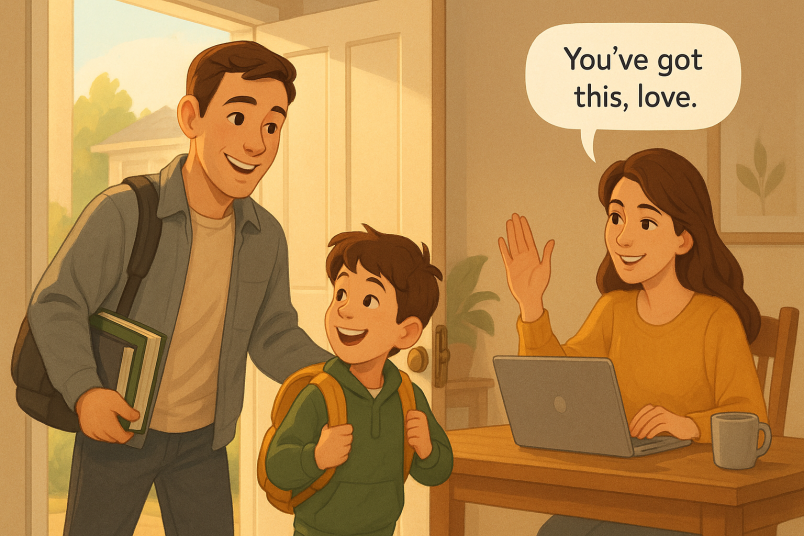 Couple diving work as per their routine