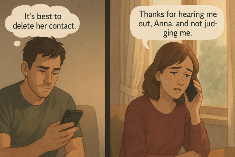 Girl talking her heart out to her friend